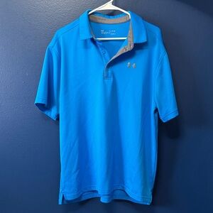 Under Armour Men's Bright Blue Heatgear Polo Shirt - XLarge